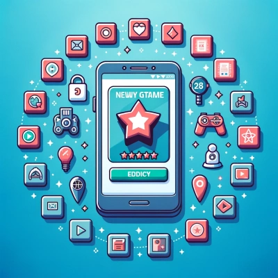 Mostra um smartphone exibindo um jogo recém-publicado na Play Store.