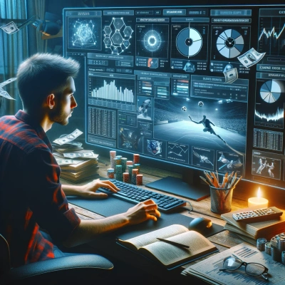 um apostador que analisa e planeja meticulosamente apostas futuras em videogames